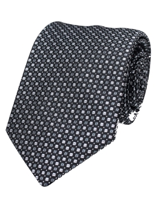 Black Woven Micro Neat Silk Tie | Gitman Bros. Ties Collection | Sam's Tailoring Fine Men Clothing