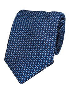 Blue Woven Micro Neat Silk Tie | Gitman Bros. Ties Collection | Sam's Tailoring Fine Men Clothing