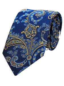 Blue Woven Paisley Men's Tie | Gitman Bros. Ties Collection | Sam's Tailoring Fine Men Clothing
