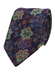 Purple Printed Floral Wool Men's Tie | Gitman Bros. Ties Collection | Sam's Tailoring Fine Men Clothing