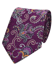 Berry Printed Paisley Men Silk Tie | Gitman Bros. Ties Collection | Sam's Tailoring Fine Men Clothing