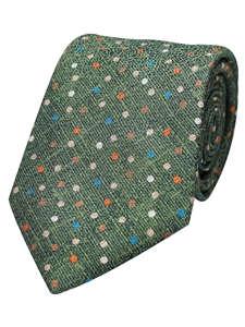 Green Printed Neat Men's Silk Tie | Gitman Bros. Ties Collection | Sam's Tailoring Fine Men Clothing