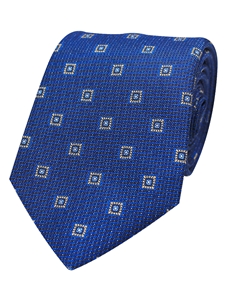 Blue Neat Printed Fine Silk Tie | Gitman Bros. Ties Collection | Sam's Tailoring Fine Men Clothing