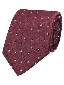 Burgundy Woven Neat Silk/Wool Tie | Gitman Bros. Ties Collection | Sam's Tailoring Fine Men Clothing