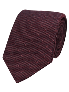 Burgundy Woven Grenadine Dot Tie | Gitman Ties Collection | Sam's Tailoring Fine Men Clothing