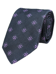Grey Woven Grenadine Neat Silk Tie | Gitman Ties Collection | Sam's Tailoring Fine Men Clothing