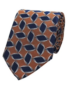 Brown Woven Neat Silk Fine Men Tie | Gitman Ties Collection | Sam's Tailoring Fine Men Clothing