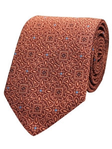 Melon Woven Neat Printed Silk Tie | Gitman Ties Collection | Sam's Tailoring Fine Men Clothing