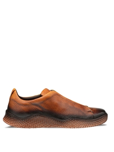 Cognac Calico Hand Stained Deerskin Slip On Sneaker | Mezlan Casual Shoes Collection | Sam's Tailoring Fine Men's Clothing