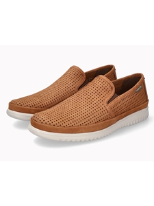 Brown Leather Lining Nubuk Soft Air Slip On Shoe | Mephisto Slip On Collection | Sam's Tailoring Fine Men's Clothing