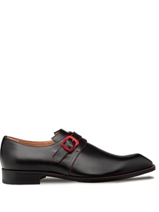 Black Profumo Leather Sole Men Monk Strap Shoe | Mezlan Monk Strap Shoe Collection | Sam's Tailoring Fine Men's Clothing