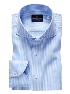 Blue Extra Fine Twill Premium Luxury Dress Shirt | Emanuel Berg Shirts Collection | Sam's Tailoring Fine Men Clothing