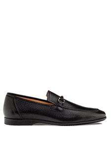 Black Marinelli Deer Ornament Men's Slip On Shoe | Mezlan Slip On's Collection | Sam's Tailoring Fine Men's Clothing
