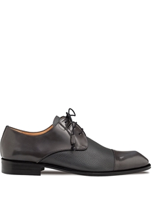 Grey Capello Hi Shine Calf Men's Derby Shoe | Mezlan Lace Up Collection | Sam's Tailoring Fine Men's Clothing