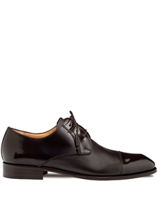 Brown Capello Hi Shine Calf Men's Derby Shoe | Mezlan Lace Up Collection | Sam's Tailoring Fine Men's Clothing