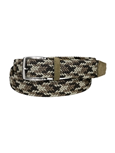 Desert Camo Italian Woven Rayon Stretch Suede Tabs Casual Belt | Torino Leather Resort Casual Belts Collection | Sam's Tailoring Fine Men's Clothing