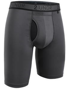 Charcoal Sport Shift 9" Long Leg Underwear | 2Undr 9" Long Leg Athletic Underwear | Sam's Tailoring Fine Men's Clothing