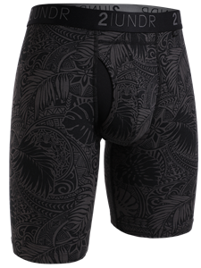 Coastal Black Swing Shift 9" Long Leg Underwear | 2Undr 9" Long Leg Athletic Underwear | Sam's Tailoring Fine Men's Clothing