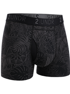 Coastal Black Swing Shift 3" Trunk Underwear | 2Undr 3" Trunk Underwear | Sam's Tailoring Fine Men's Clothing