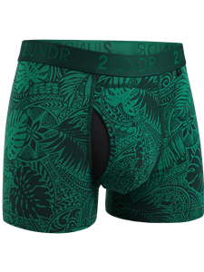 Coastal Green Swing Shift 3" Trunk Underwear | 2Undr 3" Trunk Underwear's Collection | Sam's Tailoring Fine Men's Clothing