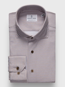 Light Pastel Brown Modern 4 Flex Stretch Knit Men's Shirt | Emanuel Berg Casual Shirts Collection | Sam's Tailoring Fine Men's Clothing