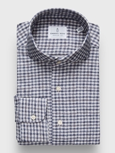 Medium Blue Premium Quality Jersey Knit Casual Shirt | Emanuel Berg Casual Shirts Collection | Sam's Tailoring Fine Men's Clothing