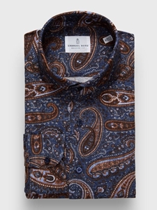 Dark Blue Premium Quality Jersey Knit Casual Shirt| Emanuel Berg Casual Shirts Collection | Sam's Tailoring Fine Men's Clothing