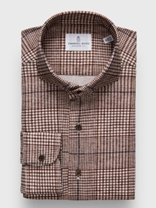 Medium Brown Premium Quality Jersey Knit Casual Shirt | Emanuel Berg Casual Shirts Collection | Sam's Tailoring Fine Men's Clothing