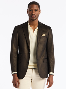Camel Houndstooth Pattern Colden Men's Blazer | Robert Graham Blazers Collection | Sam's Tailoring Fine Men's Clothing