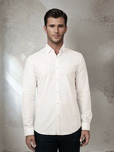 White Legacy Nova Long Sleeve Men'S Shirt | Stone Rose Shirts Collection | Sam's Tailoring Fine Men Clothing