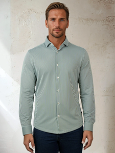 Dark Green Estate Microstripe Apex Men'S Shirt | Stone Rose Shirts Collection | Sam's Tailoring Fine Men Clothing