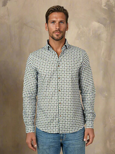 Light Blue Rings And Ropes Nova Long Sleeve Men Shirt | Stone Rose Shirts Collection | Sam's Tailoring Fine Men Clothing