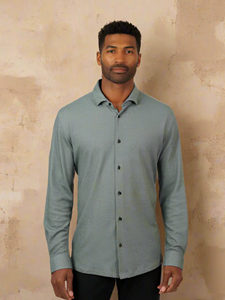 Grey Origin Comfort Stretch Men'S Long Sleeve Shirt | Stone Rose Shirts Collection | Sam's Tailoring Fine Men Clothing