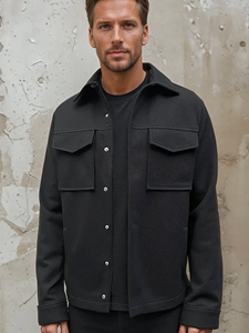 Black Stretch Twill Fine Studio Men'S Jacket | Stone Rose Jackets Collection | Sam's Tailoring Fine Men Clothing