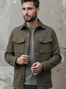 Dark Green Stretch Twill Studio Men'S Jacket | Stone Rose Jackets Collection | Sam's Tailoring Fine Men Clothing
