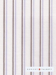White with Blue and Brown Stripe Custom Dress Shirt CS8060 - Robert Talbott Custom Shirts  |  SamsTailoring  |  Fine Mens Clothing