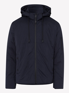 Navy Full Zip Closure With Hoodie Sandro Jacket | Brax Men's Outerwear | Sam's Tailoring Fine Men Clothing
