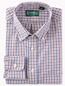 Burgundy Polo Twill Long Sleeve Men Shirt | Gitman Shirts Collection | Sam's Tailoring Fine Men Clothing