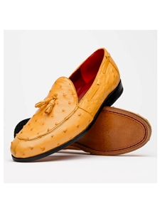 Buttercup Genuine Ostrich Quill Men's Tassel Loafer | Marco Di Milano Loafers Collection | Sam's Tailoring Fine Men's Clothing