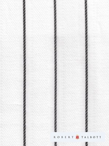 Black and White Satin Stripe Custom Dress Shirt CS8070 - Robert Talbott Custom Shirts  |  SamsTailoring  |  Fine Mens Clothing