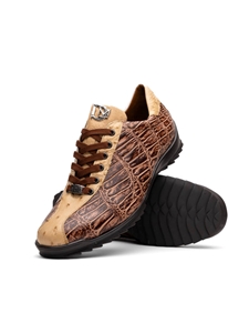 Orix Alligator Leather Handpainted Men's Sneaker | Marco Di Milano Sneakers Collection | Sam's Tailoring Fine Men's Clothing