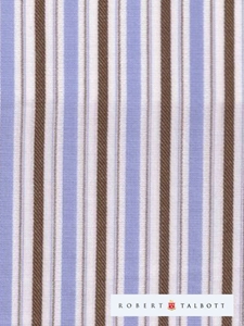 Blue and Brown Satin Multi Stripe Custom Shirt CS8018 - Robert Talbott  Custom Shirts | SamsTailoring | Fine Men\'s Clothing