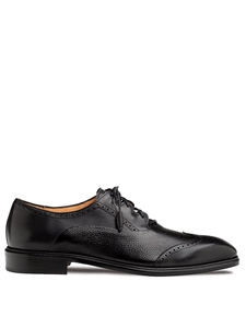 Black Nord Wing Tip Men's Lace Up Oxford | Mezlan Lace Up Collection | Sam's Tailoring Fine Men's Clothing