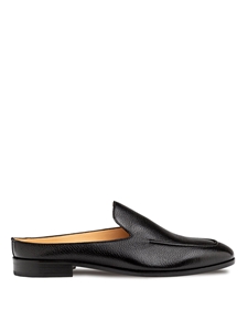 Black Deerskin Leather Sole Men's Casual Mule | Mezlan Slip On's Collection | Sam's Tailoring Fine Men's Clothing