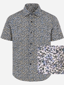 Green Modern 4Flex Stretch Knit Short Sleeve Shirt | Emanuel Berg Short Sleeve Shirts Collection | Sam's Tailoring Fine Men Clothing