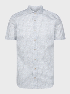 Brown Printed Poplin Stretch Short Sleeve Casual Shirt | Emanuel Berg Short Sleeve Shirts Collection | Sam's Tailoring Fine Men Clothing