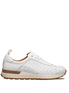 White Concha Woven Calf Dress Casual Sneaker | Mezlan Casual Shoes Collection | Sam's Tailoring Fine Men's Clothing