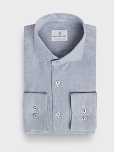 Bright Blue Seersucker Striped Casual Men's Sartorial Shirt | Emanuel Berg Casual Shirts Collection | Sam's Tailoring Fine Men Clothing