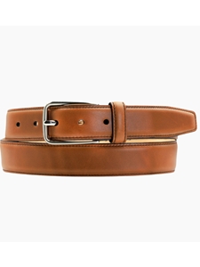 Cognac Cambridge Hand Painted Men's Belt | Lejon Leather Dress Belts | Sam's Tailoring Fine Men's Clothing