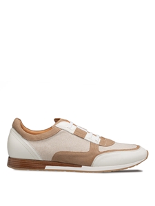 Sand/Bone Riumar Suede/Linen Dress-Casual Sneaker | Mezlan Casual Shoes Collection | Sam's Tailoring Fine Men's Clothing